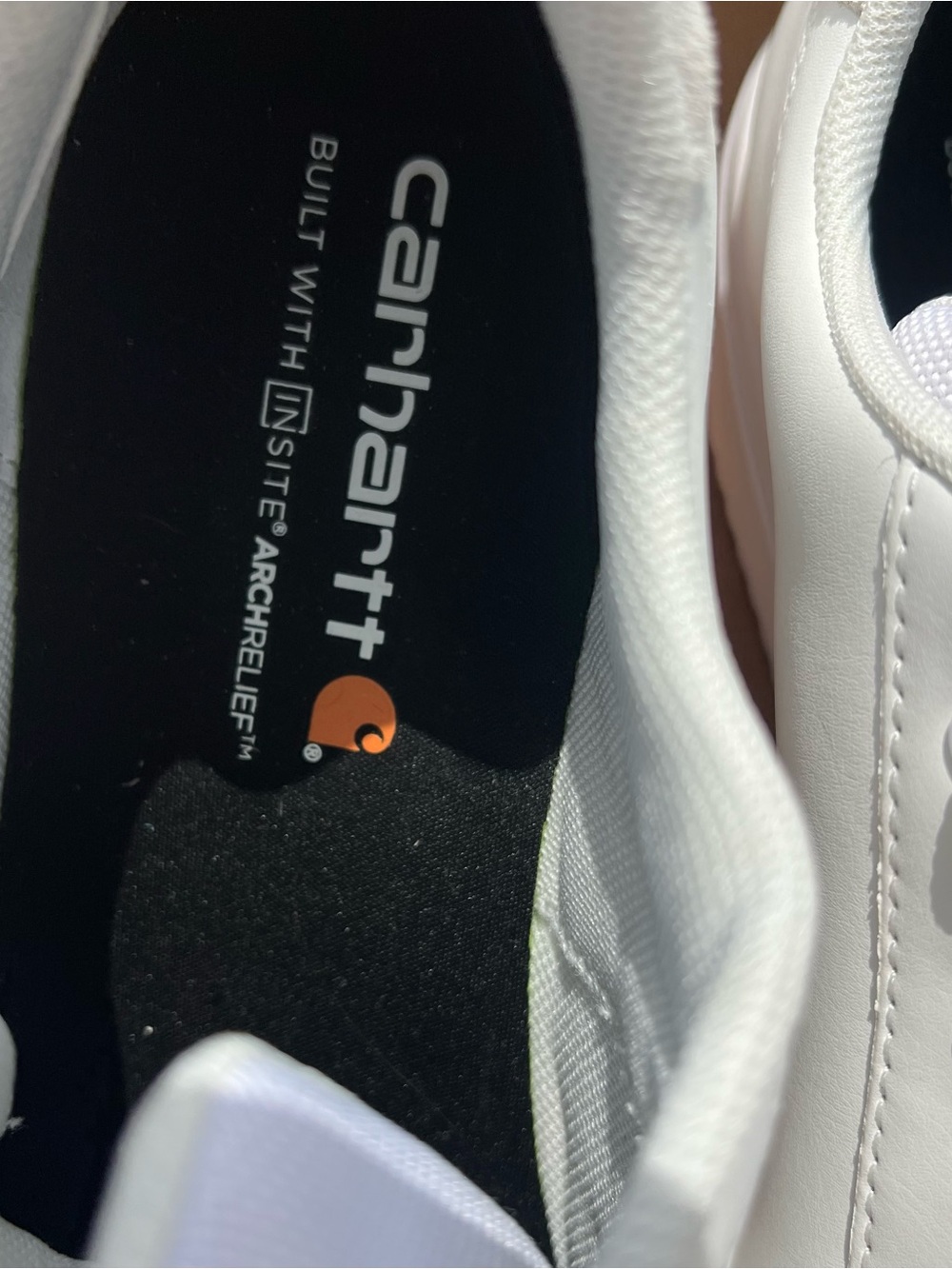 NWOT Carhartt White Detroit Leather Sneakers Streetwear Utility Size 10 - Picture 10 of 10